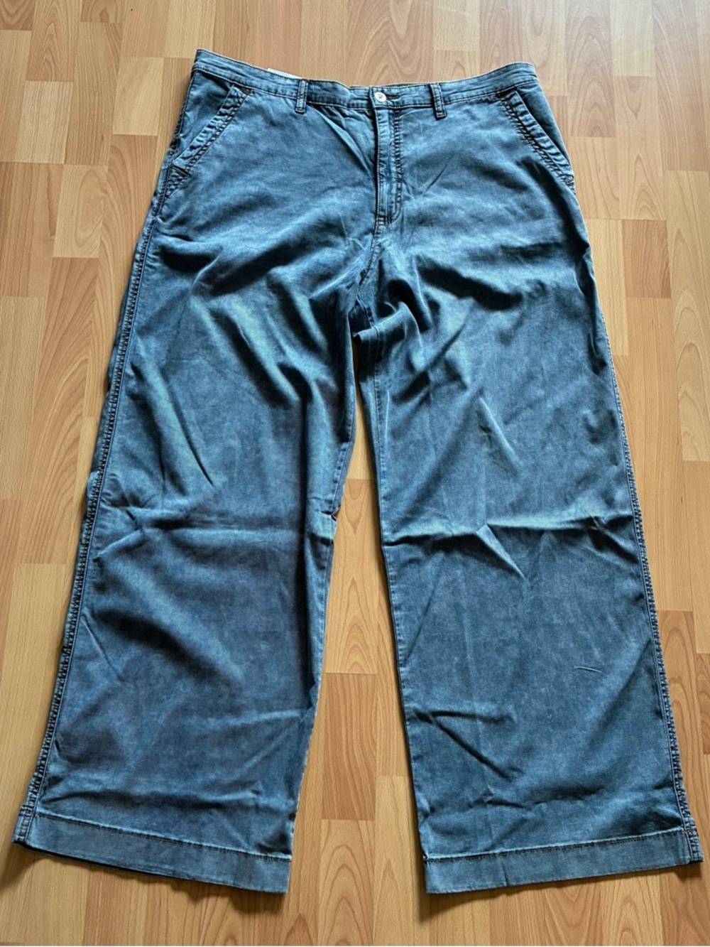 Nine West Womens Relaxed Fit Lightweight Wide Leg Pants Jeans Sz 16 NWT